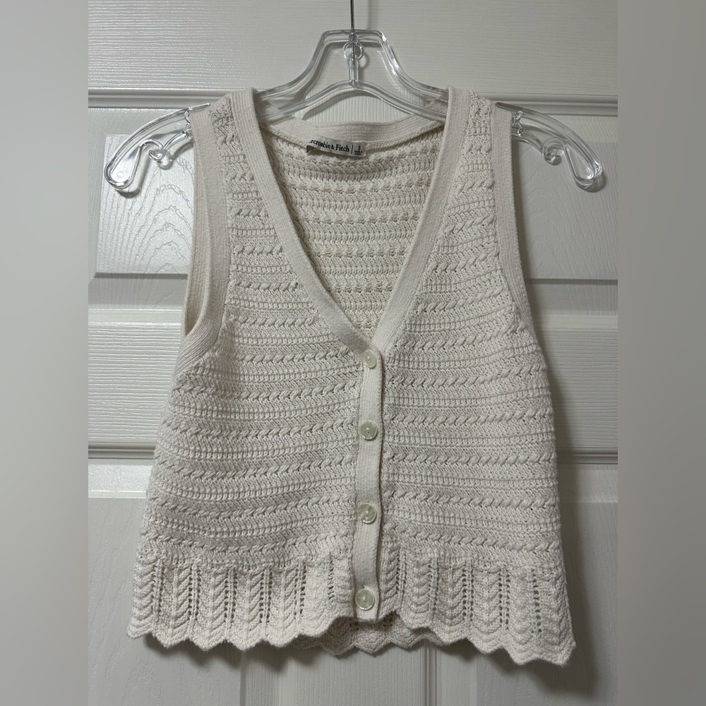 Abercrombie & Fitch Crochet Sweater Vest